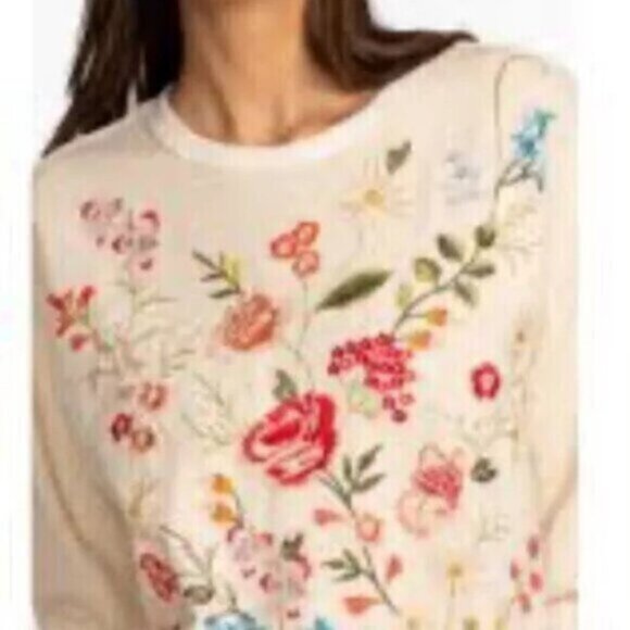 JOHNNY WAS Catalina Contrast French Terry Sweatshirt - Picture 2 of 7